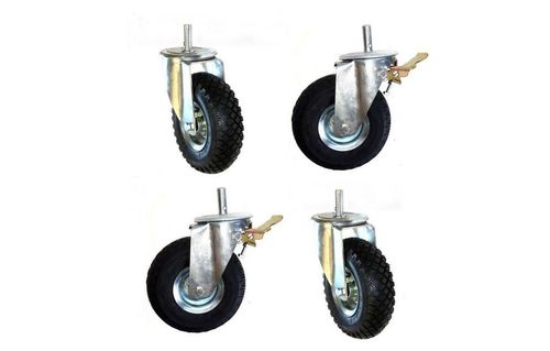 Air Tyre wheels for the PFT G4 plastering machine